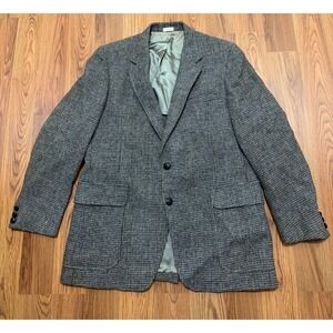 Harris Tweed Blazer Mens Large Sport Coat Virgin Scottish Wool USA